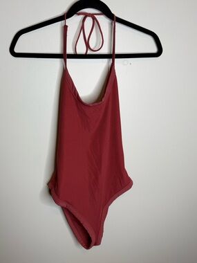 Tularosa Halter One-Piece Swimsuit - Burnt Red